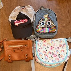 Colorful Emoji Sequin Kids Backpack